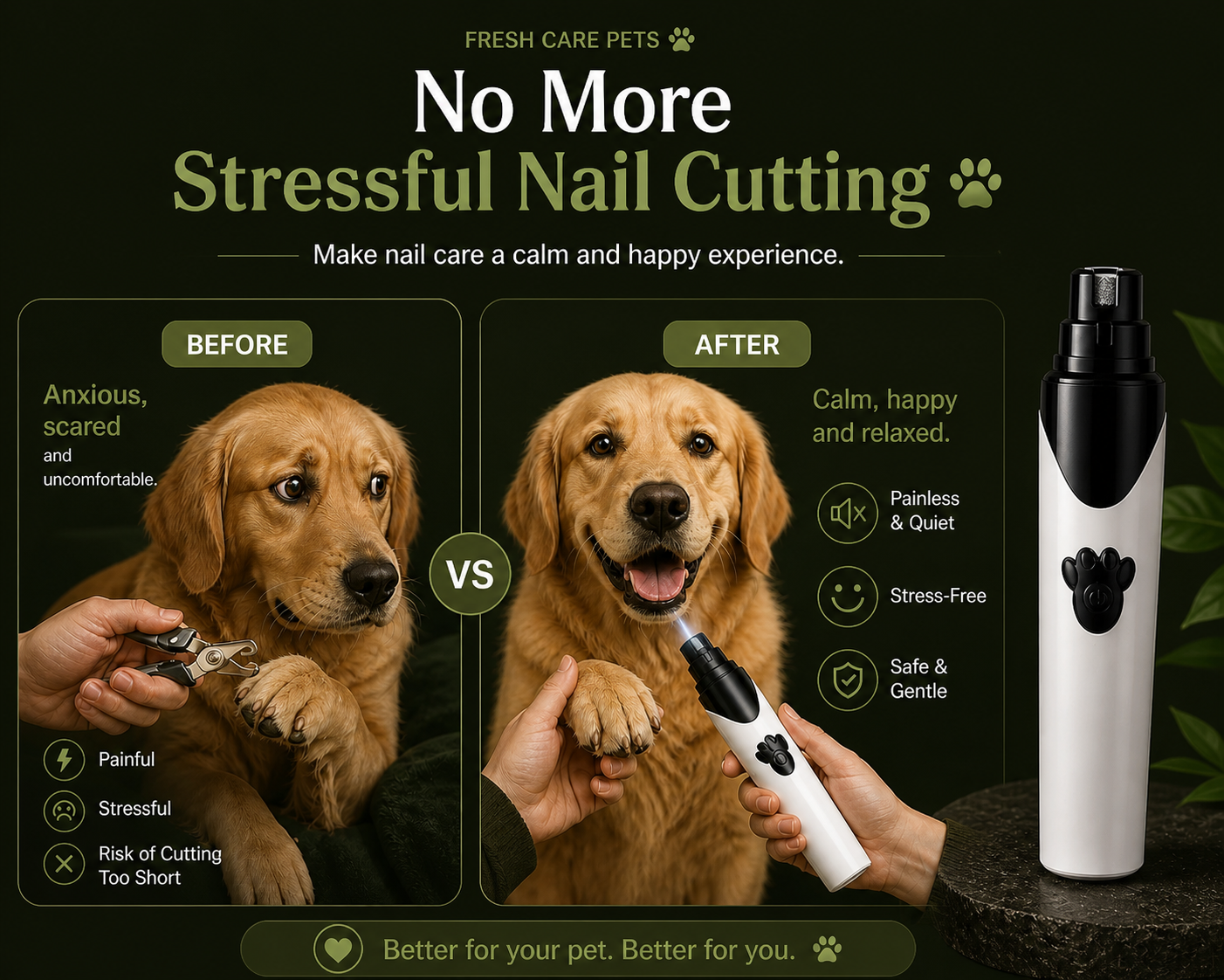 Stress-Free™ Pet Nail Grinder