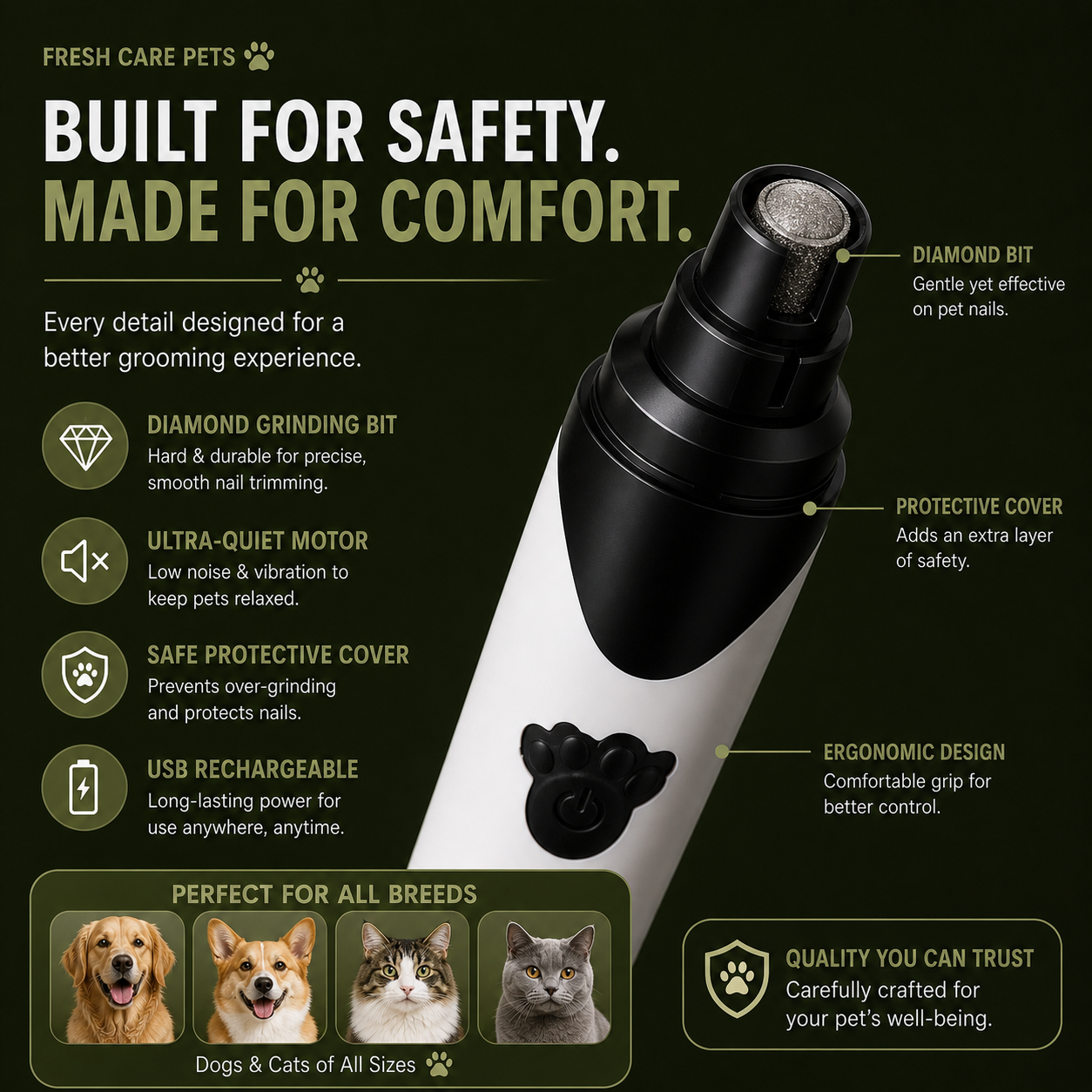 Stress-Free™ Pet Nail Grinder