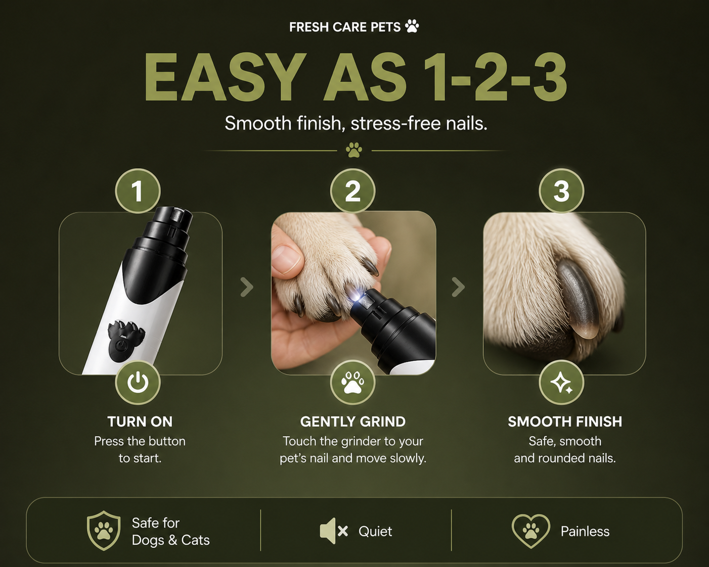 Stress-Free™ Pet Nail Grinder