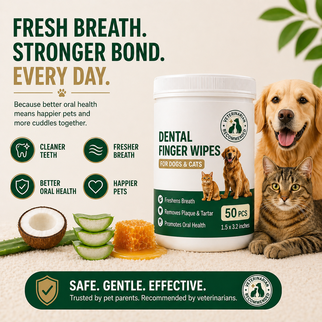 FreshSmile™ Dental Finger Wipes