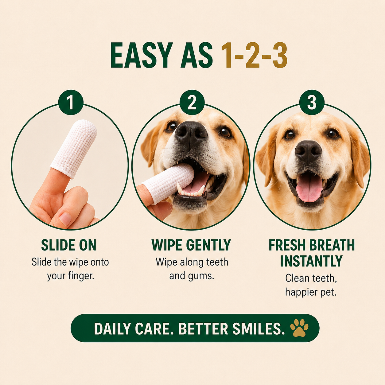 FreshSmile™ Dental Finger Wipes